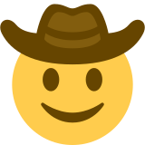 Rosto com chapéu de caubói - Twitter / X