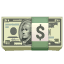 Emoji de notas de dólar U+1F4B5
