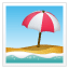 Praia com guarda-sol Whatsapp U+1F3D6 Praia com guarda-sol Whatsapp U+1F3D6