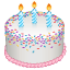 Bolo de aniversário Whatsapp U+1F382