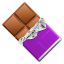 Barra de chocolate U+1F36B Barra de chocolate U+1F36B