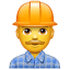 Emoji pedreiro U+1F477 Emoji pedreiro U+1F477