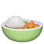 Tigela de arroz U+1F35B Tigela de arroz U+1F35B