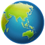 Globo Ásia Oceania U+1F30F Globo Ásia Oceania U+1F30F