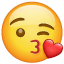 Carinha mandando beijo U+1F618 Carinha mandando beijo U+1F618