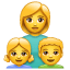 mãe crianças emoji U+1F469 U+1F467 U+1F466