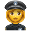 mulher policial smiley U+1F46E U+2640