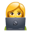 mulher com laptop emoji U+1F469 U+1F4BB