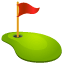 Buraco de golfe com bandeira U+26F3