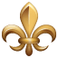 Flor de lis Whatsapp U+269C