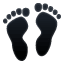 Emoji pegadas de pé U+1F463 Emoji pegadas de pé U+1F463