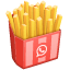 Smiley de batatas fritas U+1F35F Smiley de batatas fritas U+1F35F