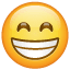Smiley sorridente olhos sorridentes U+1F601 Smiley sorridente olhos sorridentes U+1F601