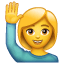 Emoji pessoa levantando mão U+1F64B Emoji pessoa levantando mão U+1F64B