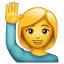 Emoji pessoa levantando mão U+1F64B