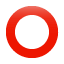 Símbolo de círculo vermelho vazio U+2B55 Símbolo de círculo vermelho vazio U+2B55