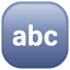 Botão abc U+1F524 Botão abc U+1F524