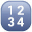 Emoji de tecla de números U+1F522 Emoji de tecla de números U+1F522