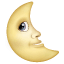 Lua minguante de perfil com rosto U+1F31C Lua minguante de perfil com rosto U+1F31C