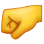 Emoji punho fechado esquerda U+1F91B