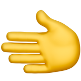 Mão para a esquerda emoticon U+1FAF2 Mão para a esquerda emoticon U+1FAF2