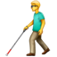 Emoji bengala para deficiente visual U+1F468 U+1F9AF Emoji bengala para deficiente visual U+1F468 U+1F9AF