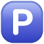 Símbolo de estacionamento U+1F17F Símbolo de estacionamento U+1F17F