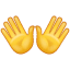 Emoji mãos abertas U+1F450 Emoji mãos abertas U+1F450