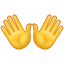 Emoji mãos abertas U+1F450