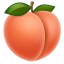 Emoji pêssego U+1F351 Emoji pêssego U+1F351