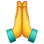 Pessoa mãos palma com palma U+1F64F