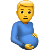 Emoticon Homem Grávida U+1FAC3 Emoticon Homem Grávida U+1FAC3
