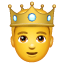 WhatsApp de príncipe U+1F934