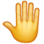 Emoji mão aberta virada U+1F91A Emoji mão aberta virada U+1F91A