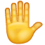 Emoji mão levantada U+270B Emoji mão levantada U+270B