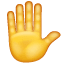 Emoji mão levantada U+270B