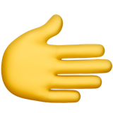 Mão para o emoticon certo U+1FAF1 Mão para o emoticon certo U+1FAF1