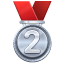 Emoji medalha de segundo lugar U+1F948 Emoji medalha de segundo lugar U+1F948