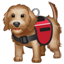 Emoji de cão de assistência U+1F415 U+1F9BA Emoji de cão de assistência U+1F415 U+1F9BA