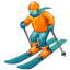 Emoji esquiador U+26F7