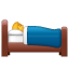 pessoa na cama U+1F6CC