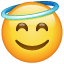 Carinha sorridente auréola U+1F607 Carinha sorridente auréola U+1F607