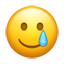 Emoji de carinha sorridente com lágrimas U+1F972 Emoji de carinha sorridente com lágrimas U+1F972