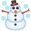 Emoji boneco de neve floco de neve U+2603