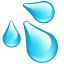 Três pingos água U+1F4A6 Três pingos água U+1F4A6