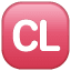 Símbolo do botão CL U+1F191 Símbolo do botão CL U+1F191