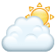 Emoji de nuvem com sol U+26C5 Emoji de nuvem com sol U+26C5