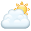 Emoji de nuvem com sol U+26C5