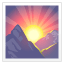 Sonnenaufgang Berge Emoji U+1F304