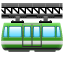 Emoji de trem suspenso U+1F69F